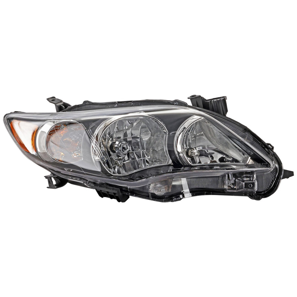 2011-2013 Toyota Corolla Headlights - Left & Right, Black Housing (8111002B60)