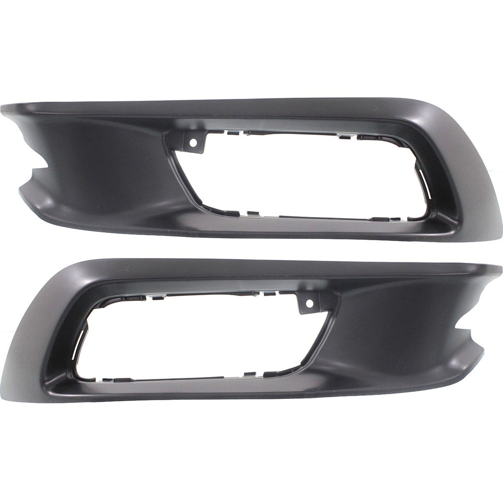 2012 Honda Civic Fog Light Trim Set Left & Right Textured Black Plastic 2Pc