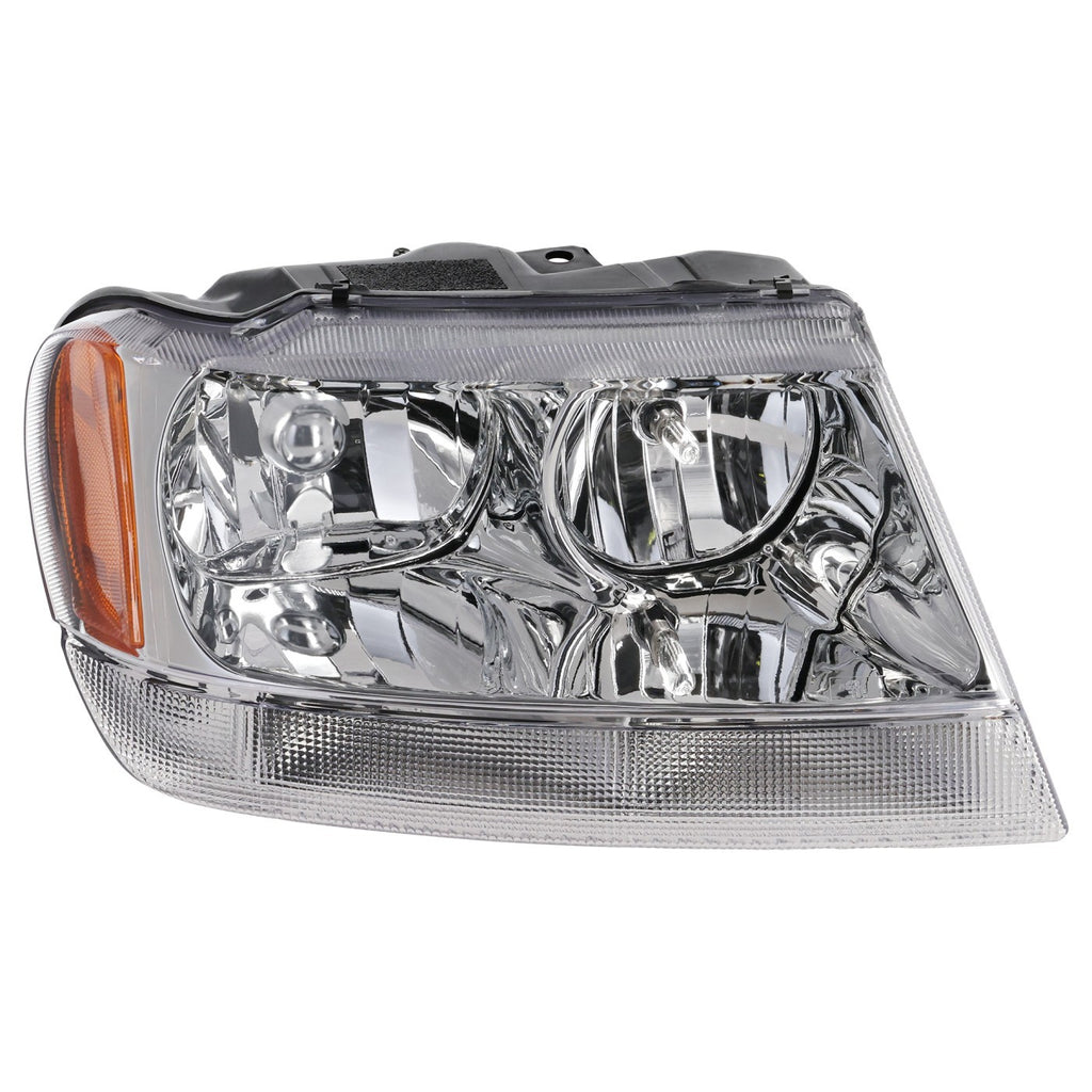 1999-2004 Jeep Grand Cherokee Headlight - Halogen, Right, w/ Bulbs (55155552AI)