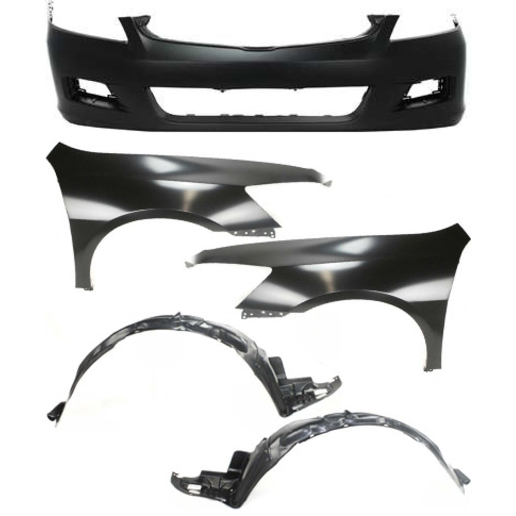 2006-2007 Honda Accord Bumper Cover - Front, Sedan (04711SDLA90ZZ)