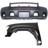 Bumper Cover and Fender For 2007-2014 Chevrolet Tahoe Suburban 1500 Front Left