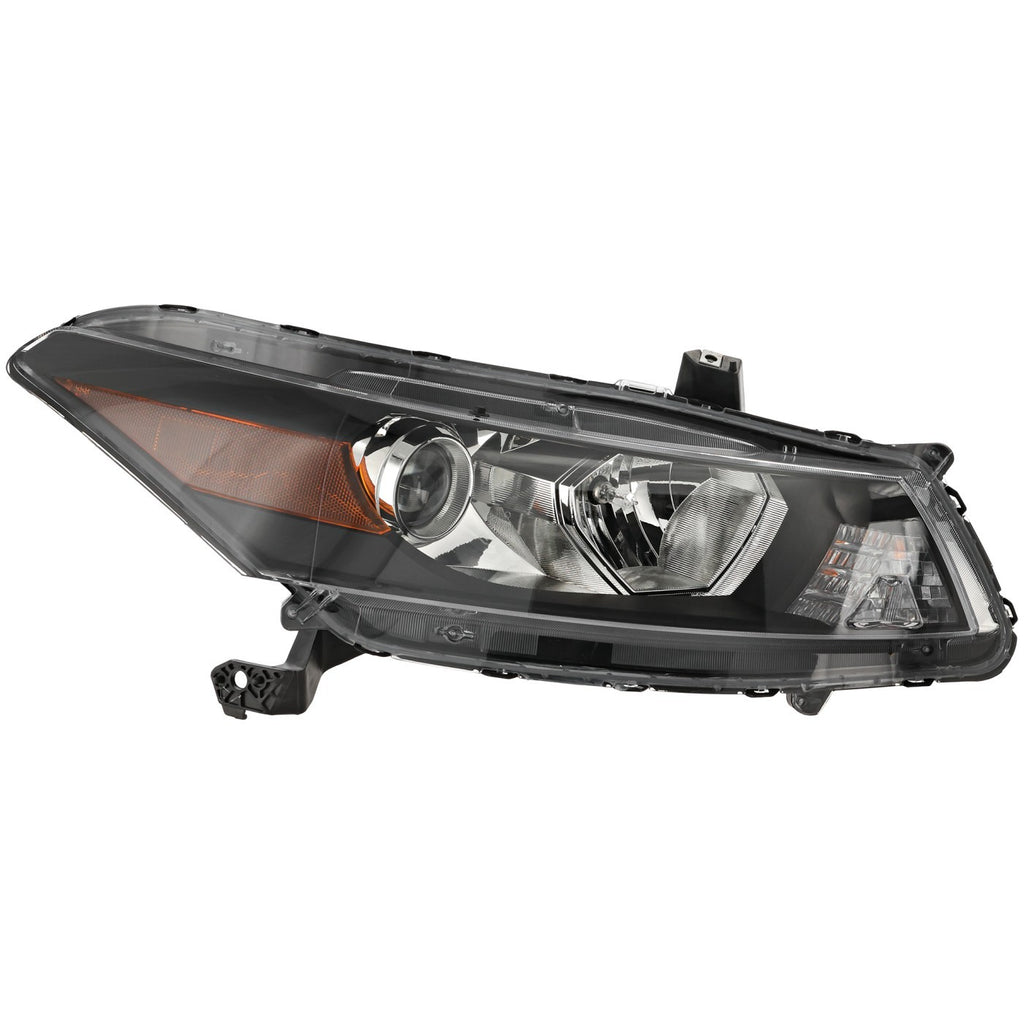 2008-2012 Honda Accord Headlight - Halogen, Passenger Side, w/ Bulbs (33100TE0A11)