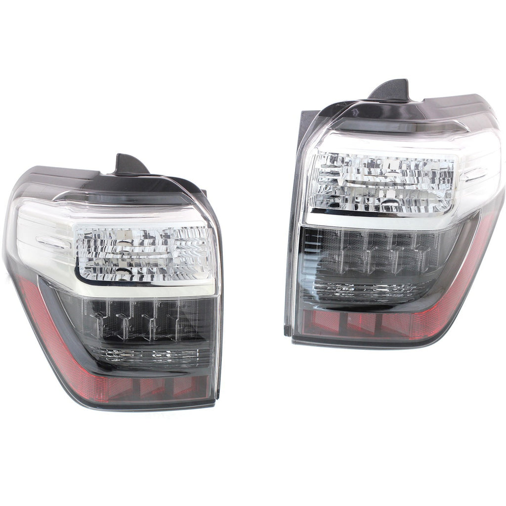 2014-2024 Toyota 4Runner Tail Light Set - CAPA Certified, Halogen, Smoked Lens