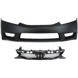 2009-2011 Honda Civic Sedan Front Bumper Cover Kit - 2-Piece, CAPA