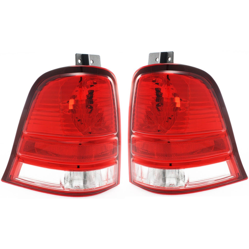 2004-2007 Ford Freestar Tail Lights - Halogen, Clear/Red Lens