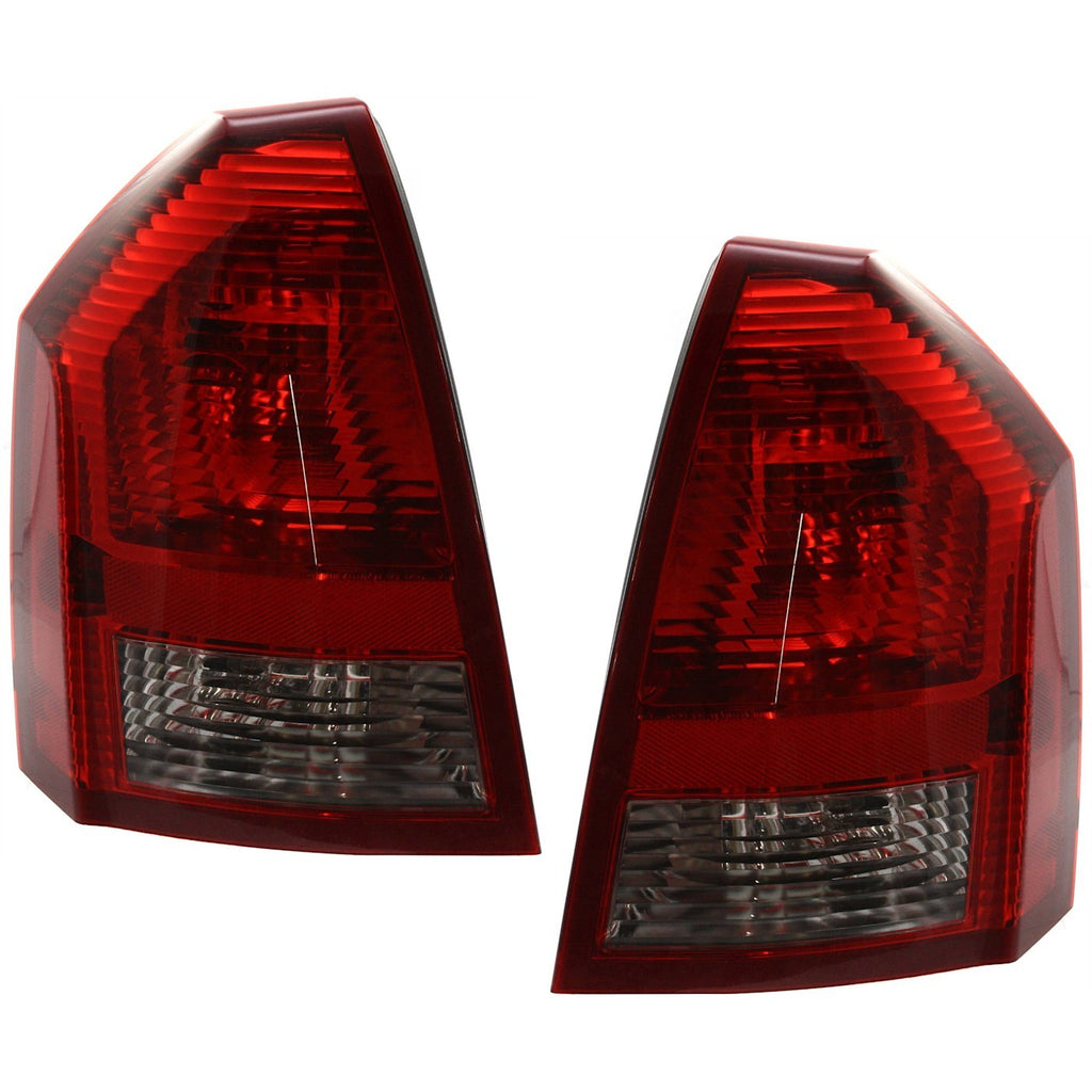 2005-2007 Chrysler 300 Tail Lights - Driver & Passenger Side, w/ Bulbs, Sedan (4805850AEPFM)