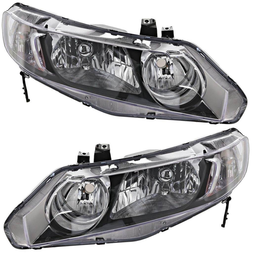 2009-2011 Honda Civic Headlight Set - Driver & Passenger Side, Halogen