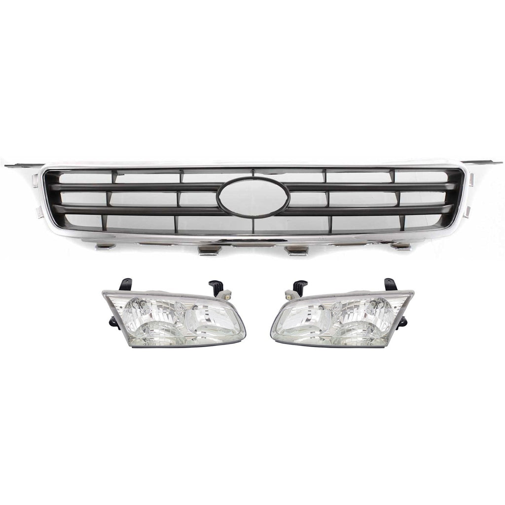 2000-2001 Toyota Camry Headlights - Halogen, Driver & Passenger Side (81110AA020)