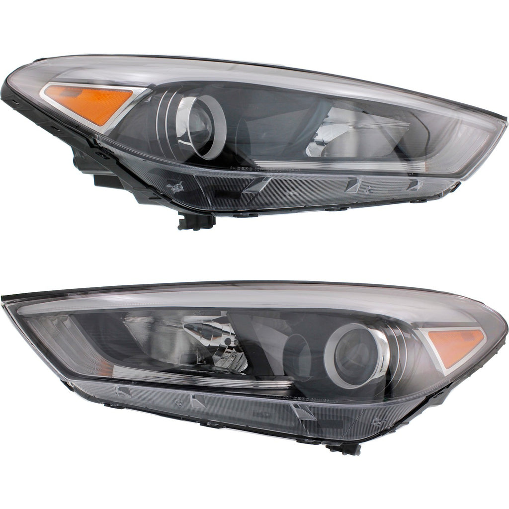 2016-2018 Hyundai Tucson Headlight, Left & Right Halogen w/ Bulbs