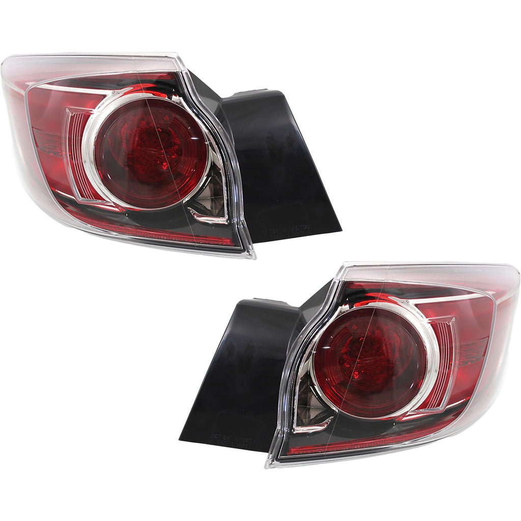 2010-2013 Mazda 3 Tail Lights Outer Left & Right
