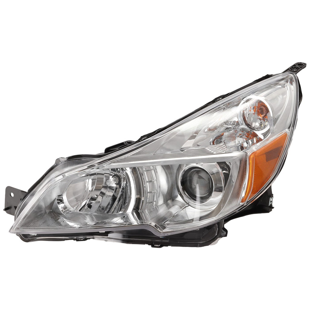 2013-2014 Subaru Outback Headlight - Left, Chrome, w/ Bulbs (84001AJ21A)