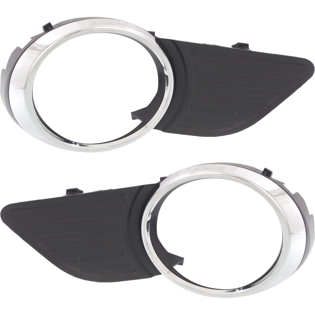 2011-2017 Toyota Sienna Fog Light Trim Set - Driver & Passenger Side, Chrome