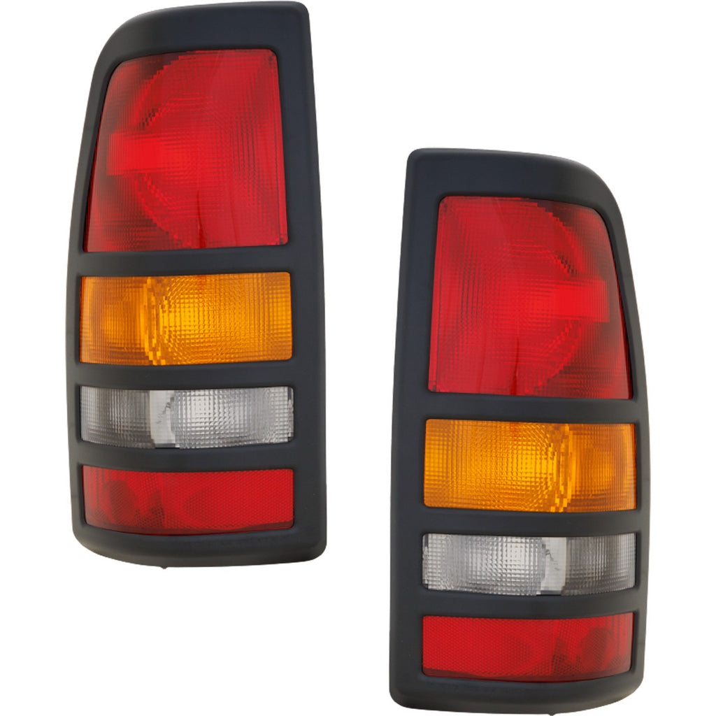 2001-2003 Chevrolet Silverado 3500 & GMC Sierra 3500 Tail Lights - Halogen, Driver & Passenger Side (19169020PFM)