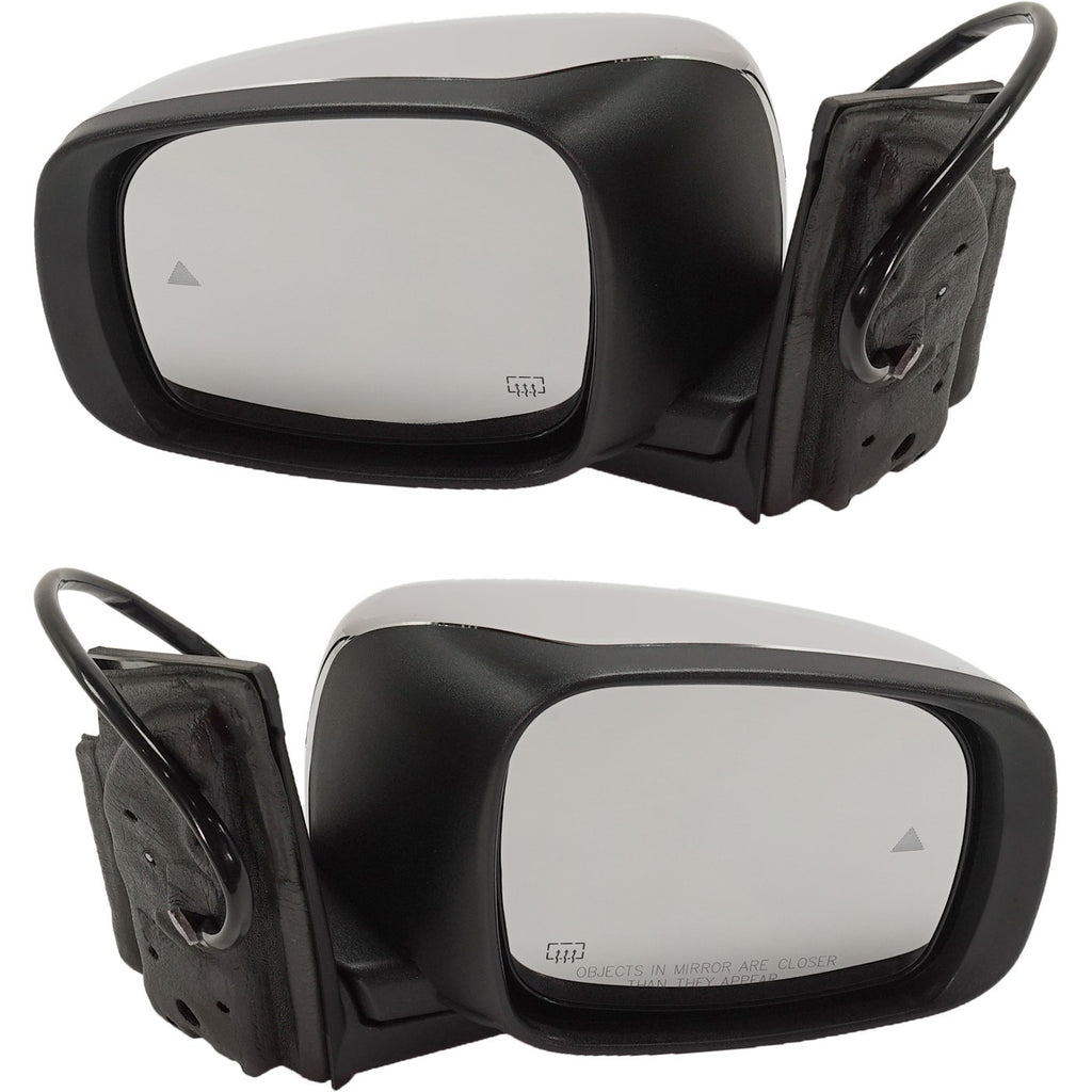2009-2016 Chrysler & Dodge Kool Vue Side Mirrors - Left & Right, Chrome, Heated, Power