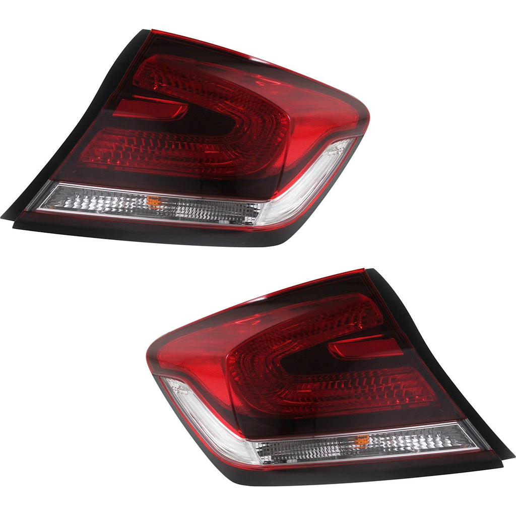 2013-2015 Honda Civic Tail Lights - Halogen, Outer, CAPA Certified (33500TR0A51)