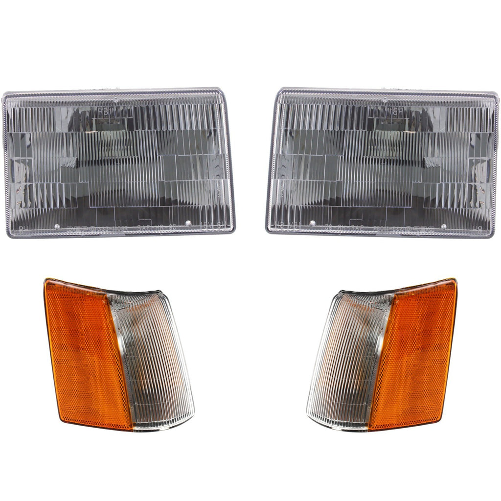 1993-1998 Jeep Grand Cherokee Headlights - Left & Right (55155126)