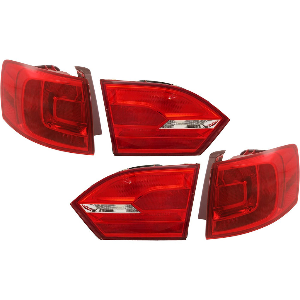 2011-2018 Volkswagen Jetta Tail Lights - Left & Right, Inner, Sedan (5C6945096D)