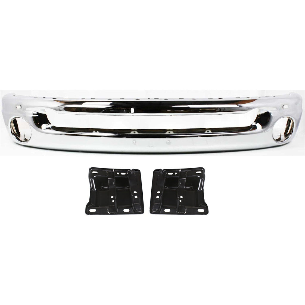 2002-2005 Dodge Ram 1500 Bumper Face Bar - Front, Chrome (55077946AB)