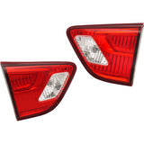 Tail Light Set For 2017-2019 Nissan Pathfinder LH RH Inner Clear/Red Halogen