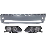 Headlight Kit For 2002-2005 BMW 325i LH RH 02-05 325xi Halogen with Bumper Cover