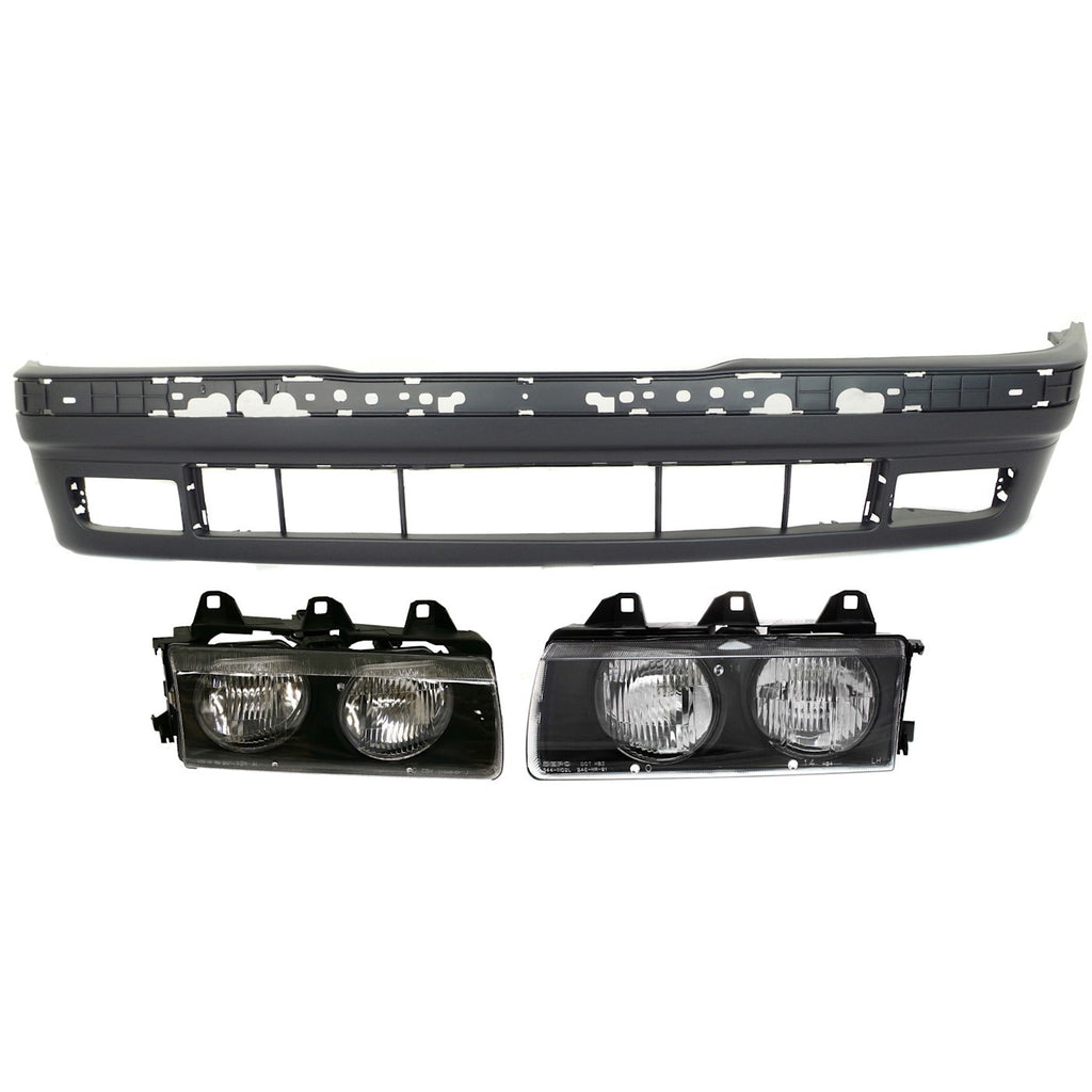 Headlight Kit For 1998-1999 BMW 323i Left & Right 96-98 328i Clear Lens Halogen