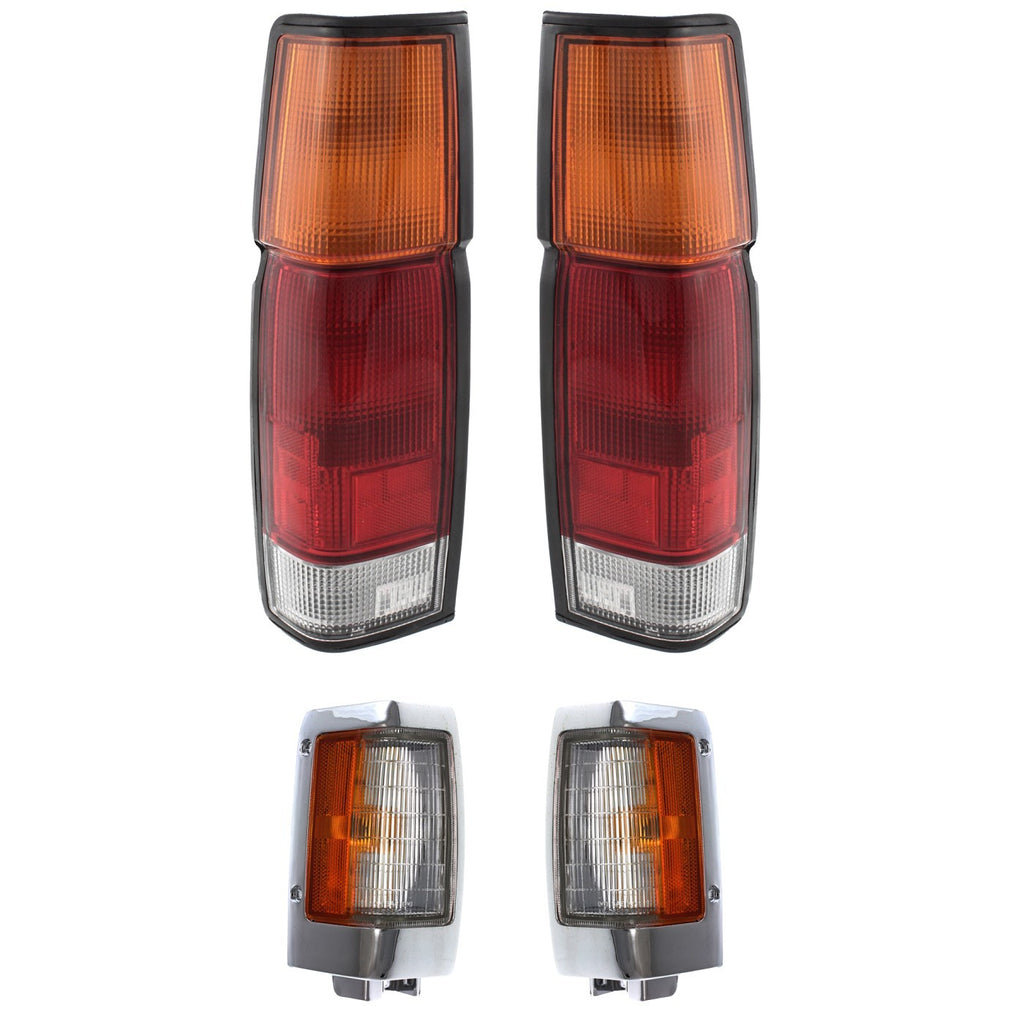 1990-1997 Nissan D21 & Pickup Tail Lights - Left & Right (B65553B300)