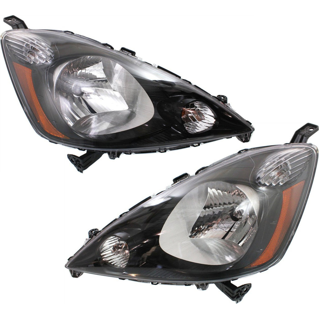 2012-2014 Honda Fit Headlights - Halogen, Left & Right, w/ Bulbs (33100TK6A51)