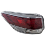 Tail Light For 2014-2016 Toyota Highlander Left Outer Halogen With Bulb CAPA