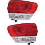 Halogen Tail Light Set For 2014-2017 Jeep Grand Cherokee Outer w/ Bulbs 2Pcs