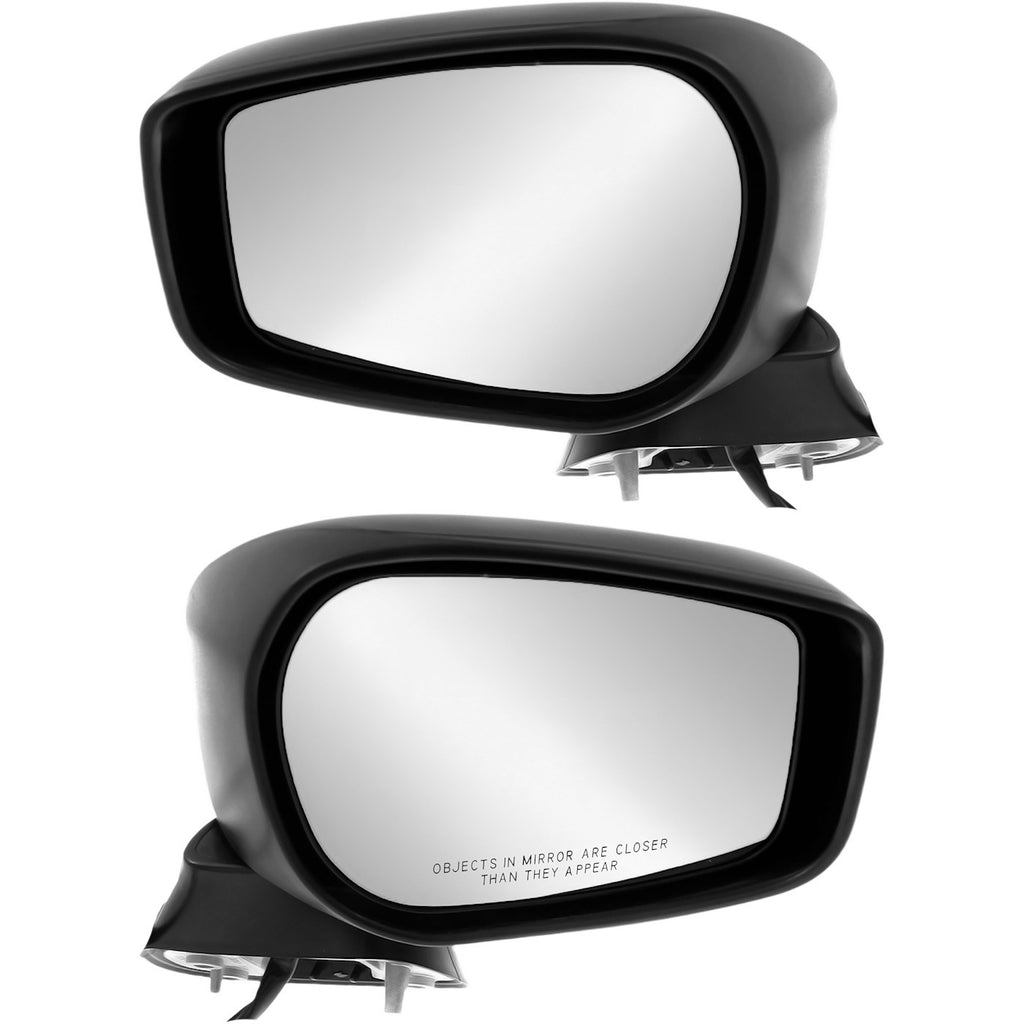Kool Vue 2013-2016 Scion FR-S & Subaru BRZ Power Mirrors - Left & Right, Textured Black, Heated (SU00303048PFM)