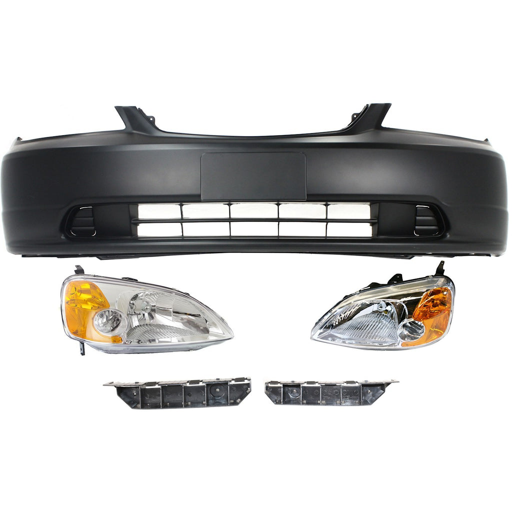2001-2003 Honda Civic Bumper Cover - Front (33151S5PA01)
