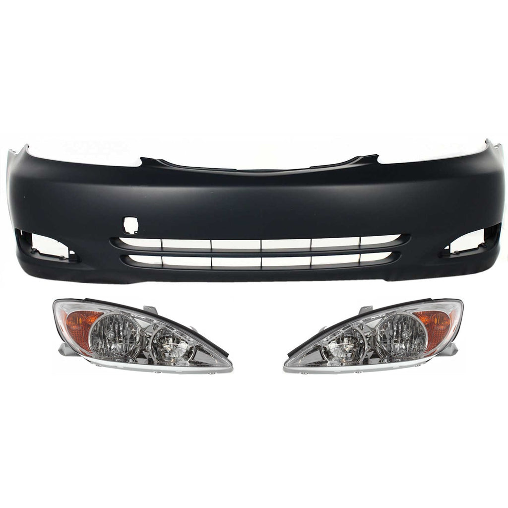 2002-2004 Toyota Camry Headlights - Halogen, Driver & Passenger Side, Sedan (81110AA060)