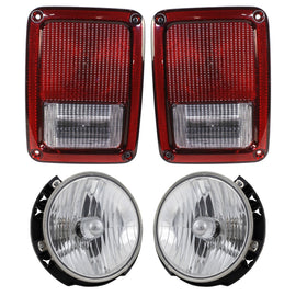 2007-2018 Jeep Wrangler & Wrangler JK Tail Lights - Driver & Passenger Side (55077890AH)
