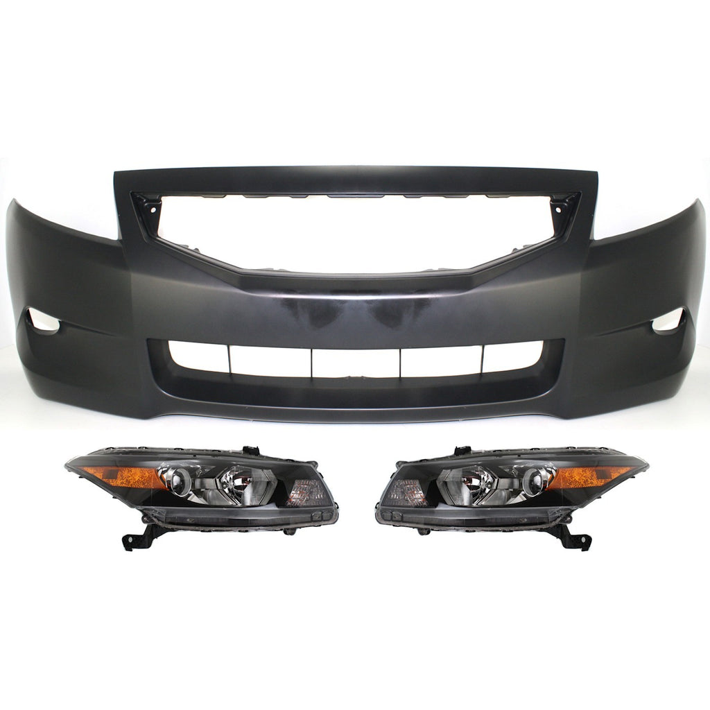 2008-2010 Honda Accord Headlights - Halogen, Left & Right (33100TE0A01)