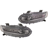 Left & Right LED Headlight For Honda Accord 2018-2022 w/ Bulbs Halogen High Beam