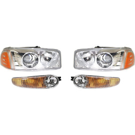 2001-2007 GMC Headlights - Halogen, Left & Right (15218078)
