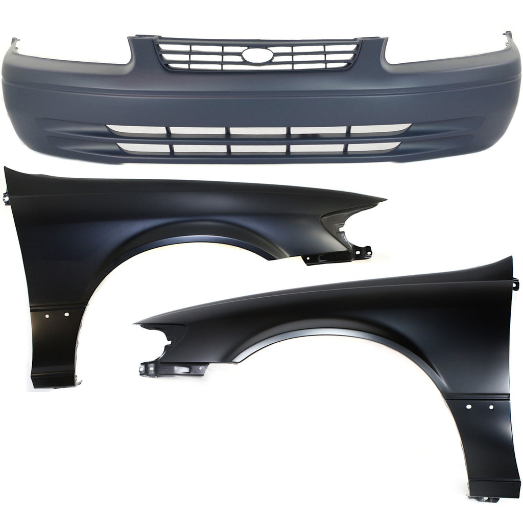 1997-1999 Toyota Camry Bumper Cover - Front, 3-Piece (52119AA901)