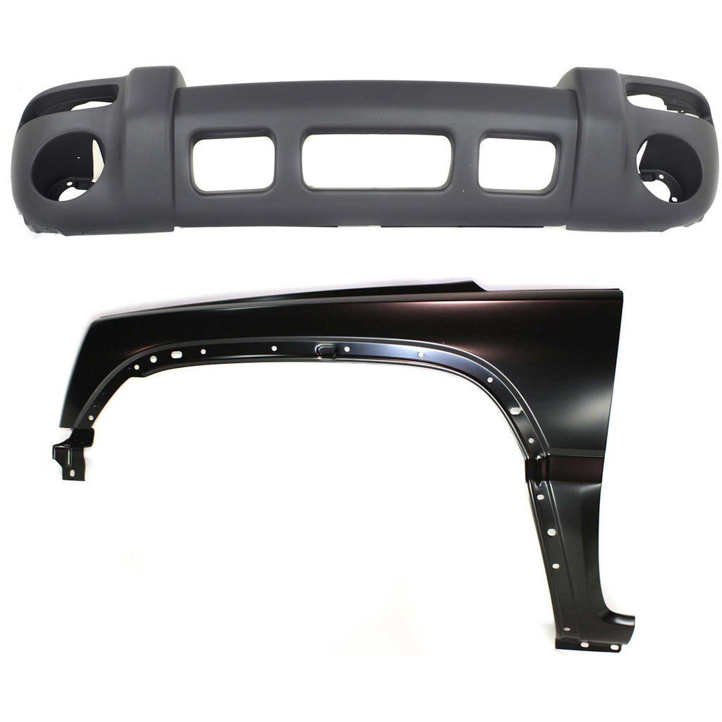 2002-2004 Jeep Liberty Bumper Cover - Front (5GJ63HS5AC)