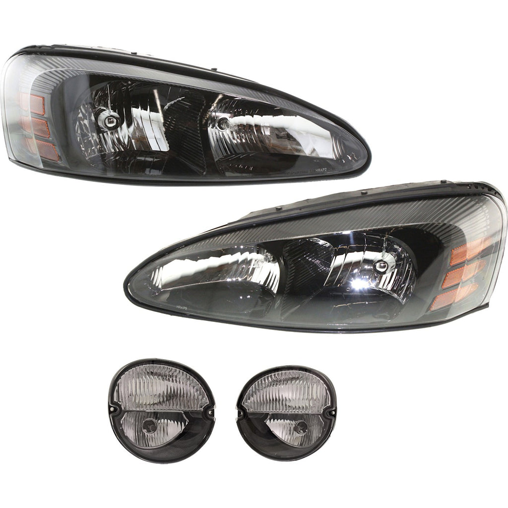 2004-2008 Pontiac Grand Prix Headlights - Left & Right, 4-Piece (25851403)