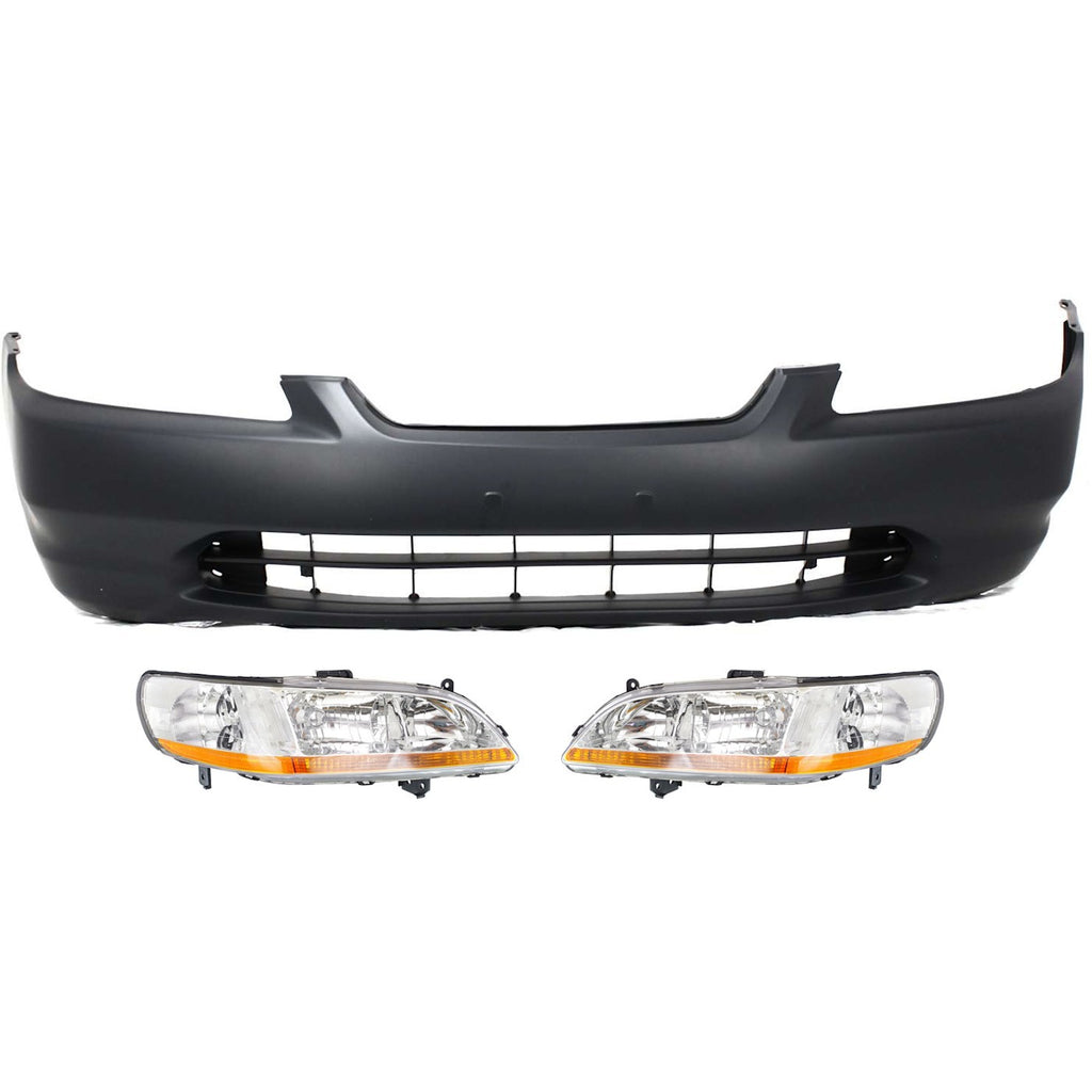 1998-2000 Honda Accord Bumper Cover - Front, 3-Piece, Coupe (33101S84A01)