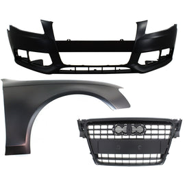 2009-2012 Audi A4 Bumper Cover - Front, Right, Sedan (8K0853651VMZ)