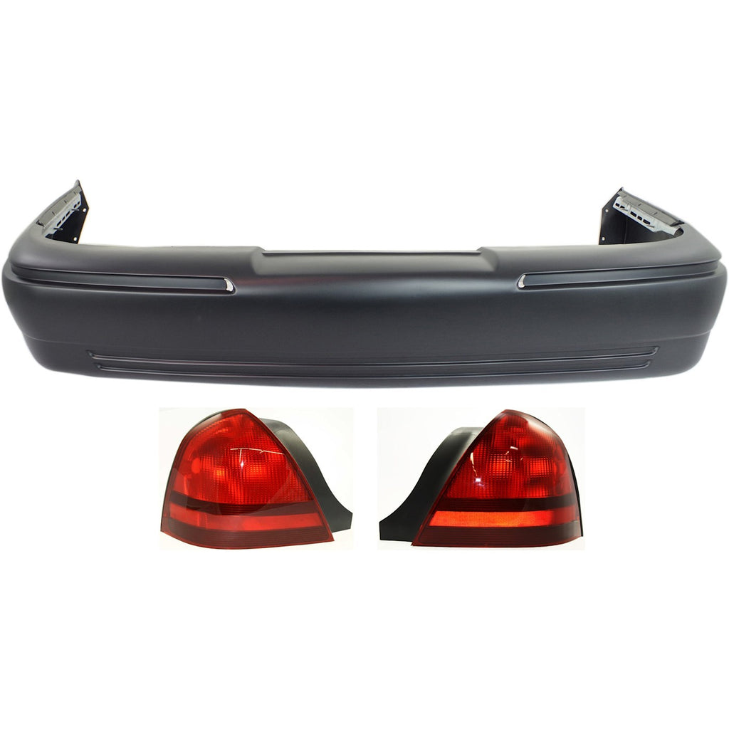 2003-2011 Mercury Grand Marquis Bumper Cover - Rear, Sedan (9W3Z17K835AAPTM)