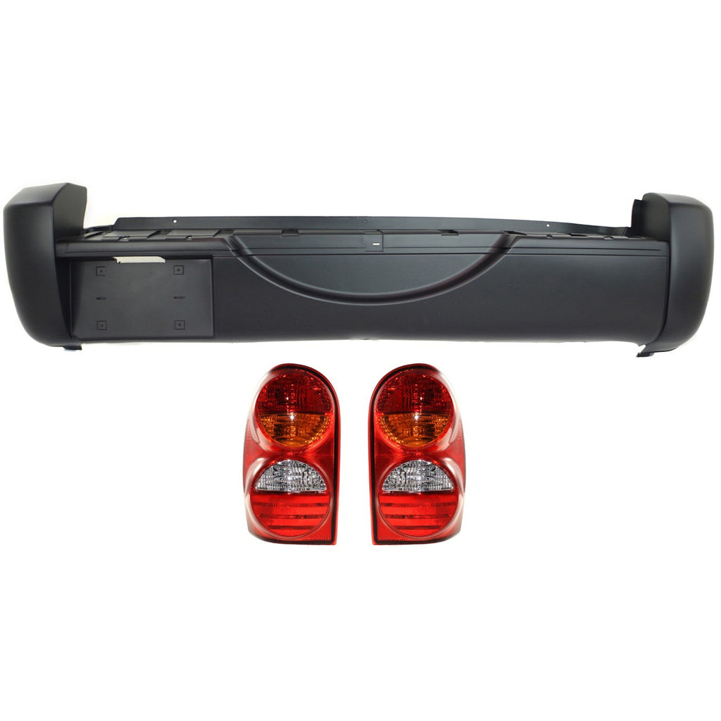 2002-2004 Jeep Liberty Bumper Cover - Rear (5066317AF)