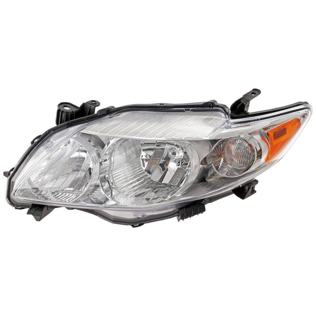 2009-2010 Toyota Corolla Headlight - Left, Chrome, CAPA Certified (8115002670)