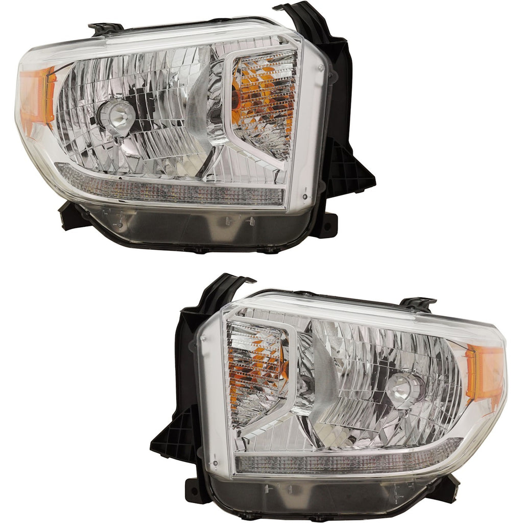 2014-2017 Toyota Tundra Headlight Set - Driver & Passenger Side, with Bulbs