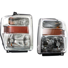 Load image into Gallery viewer, 2008-2010 Ford Headlight Left &amp; Right Halogen Chrome w/ Bulbs