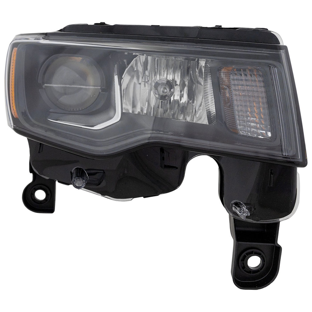 2017-2022 Jeep Grand Cherokee & Grand Cherokee WK Headlight - Halogen, Right, Black (68266646AE)
