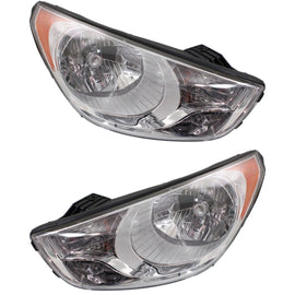 2010-2013 Hyundai Tucson Headlights - Halogen, Driver & Passenger Side, w/ Bulbs (921022S050)
