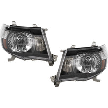 Load image into Gallery viewer, 2005-2011 Toyota Tacoma Headlights - Left &amp; Right, Black Bezel (16589713)