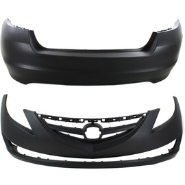 2009-2013 Mazda 6 Bumper Covers - Front & Rear, CAPA Certified (GSYL50031CBB)
